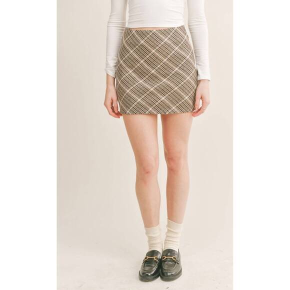 NEW SADIE & SAGE gossip girl mini skirt in plaid